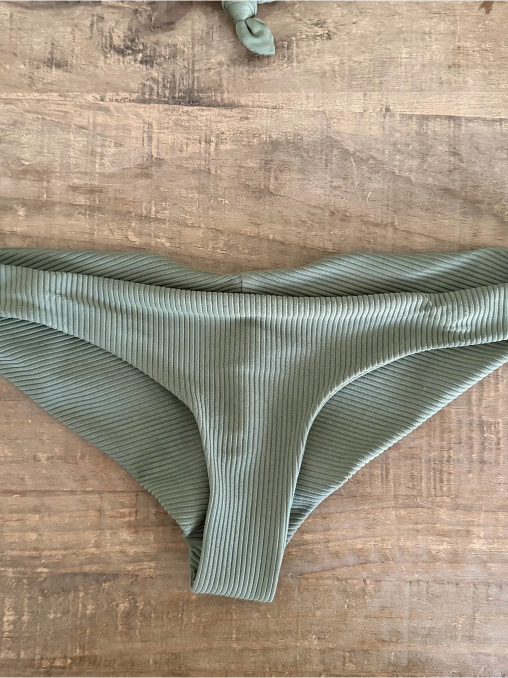 Frankie’s Ribbed Olive Green Bikini